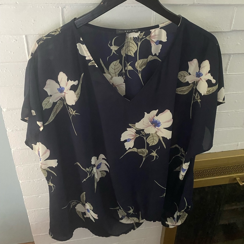 Sz 2x West Kei Navy Blue Top